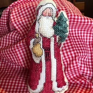 Cross-stitch Santa.